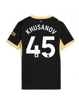 Ženski Nogometna dresi replika Manchester City Abdukodir Khusanov #45 Gostujoči 2026-27 Kratek rokav Ženski Nogometna dresi replika Manchester City Abdukodir Khusanov #45 Gostujoči 2026-27 Kratek rokav